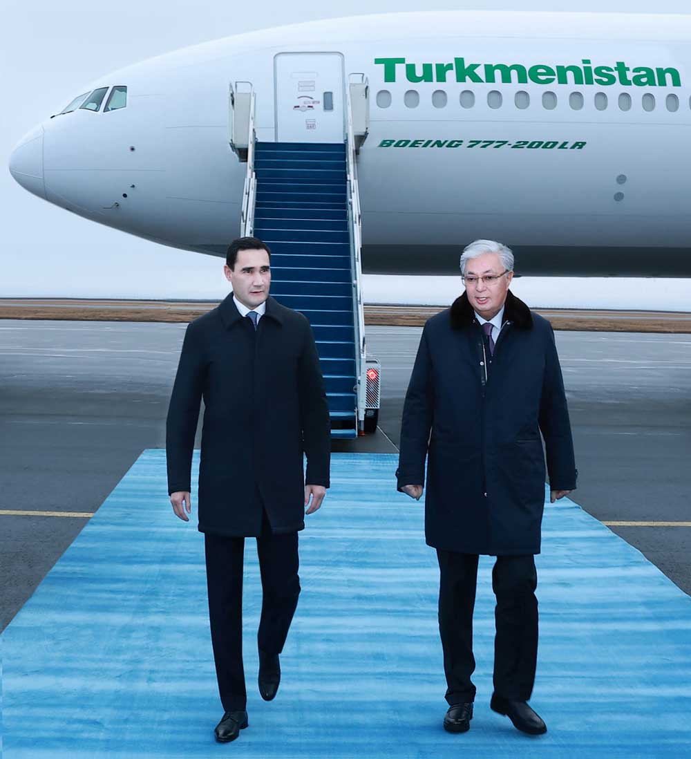 Hormatly Prezidentimiz Serdar Berdimuhamedowyň Gazagystan Respublikasyna döwlet sapary başlandy