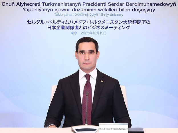 Türkmenistanyň Prezidenti Serdar Berdimuhamedowyň ýapon işewürler jemgyýetçiliginiň wekilleri bilen duşuşygyndaky çykyşy